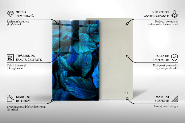 Proteção para placa de indução Folhas de vegetação da selva