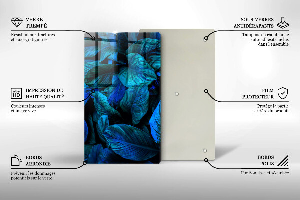 Proteção para placa de indução Folhas de vegetação da selva