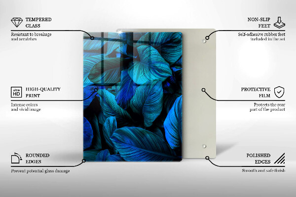 Proteção para placa de indução Folhas de vegetação da selva
