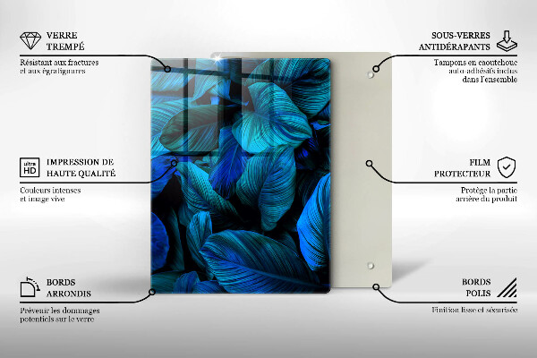 Proteção para placa de indução Folhas de vegetação da selva