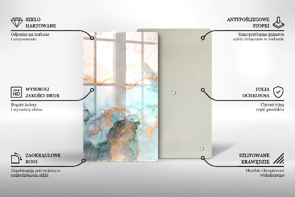 Proteção para placa de indução Mármore abstrato