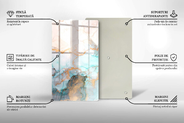 Proteção para placa de indução Mármore abstrato