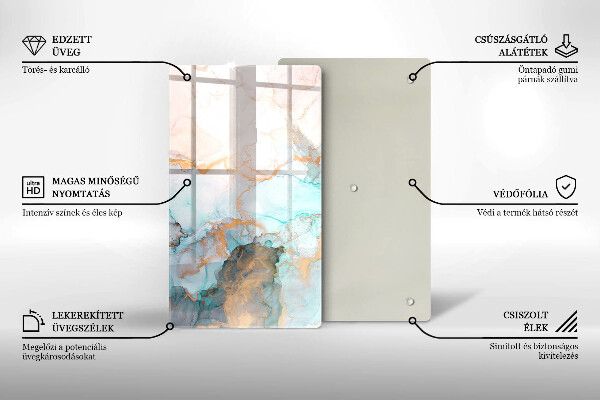 Proteção para placa de indução Mármore abstrato