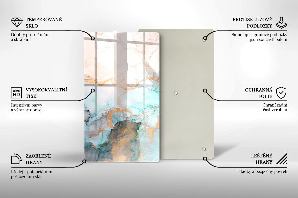 Proteção para placa de indução Mármore abstrato