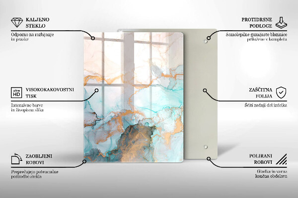 Proteção para placa de indução Mármore abstrato
