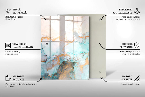 Proteção para placa de indução Mármore abstrato