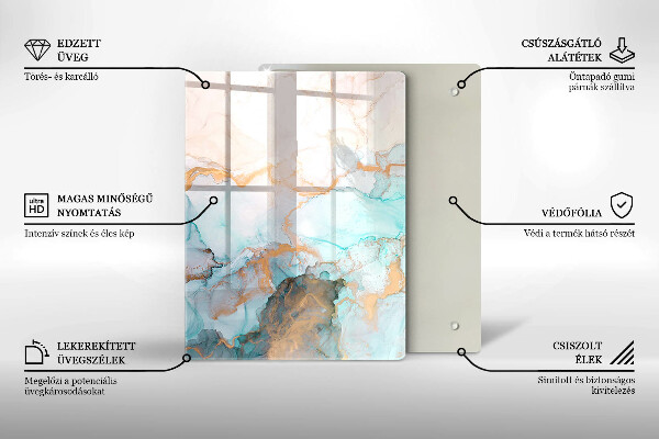 Proteção para placa de indução Mármore abstrato