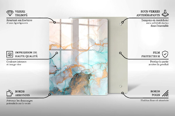 Proteção para placa de indução Mármore abstrato