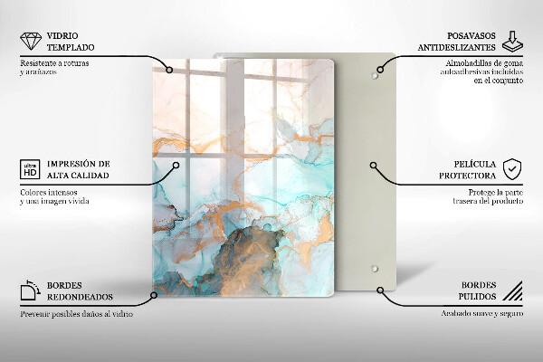 Proteção para placa de indução Mármore abstrato