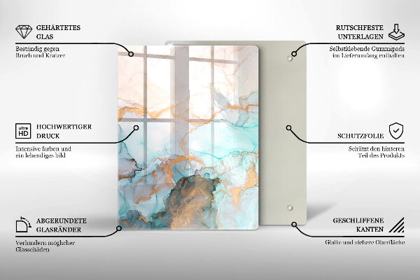 Proteção para placa de indução Mármore abstrato