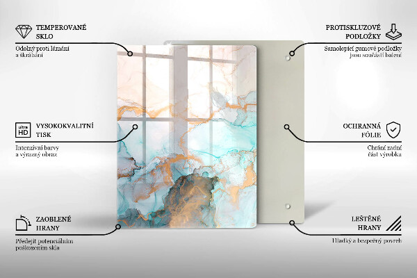 Proteção para placa de indução Mármore abstrato