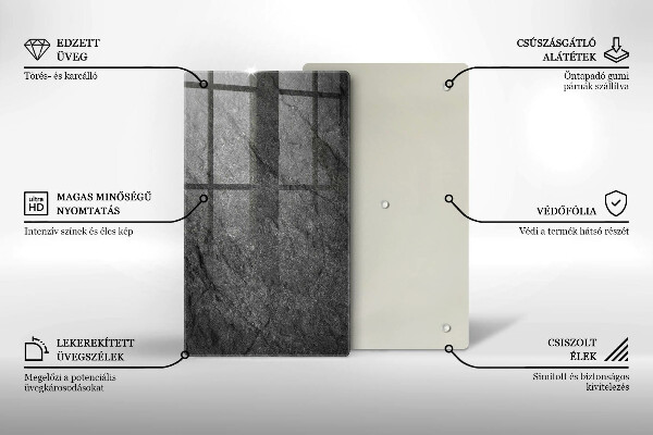 Protetor de placa de indução Textura de pedra