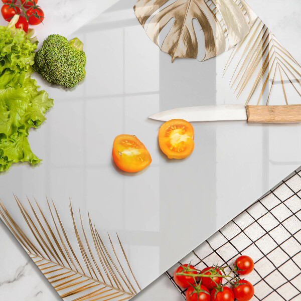 Proteção para placa de indução Folhas douradas