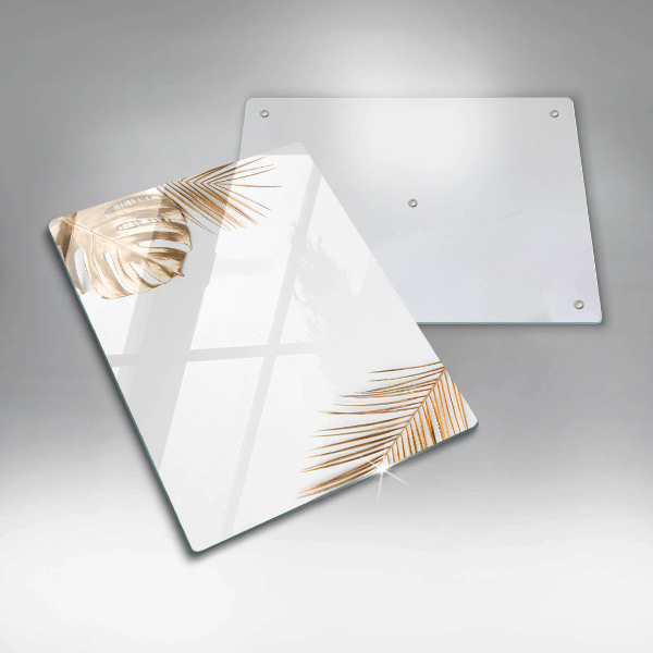 Proteção para placa de indução Folhas douradas