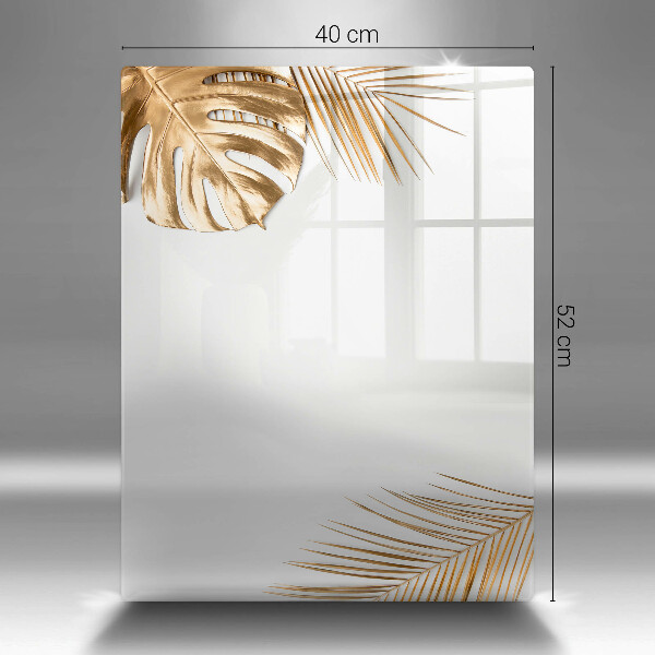 Proteção para placa de indução Folhas douradas