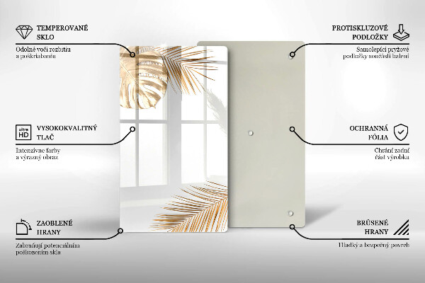 Proteção para placa de indução Folhas douradas