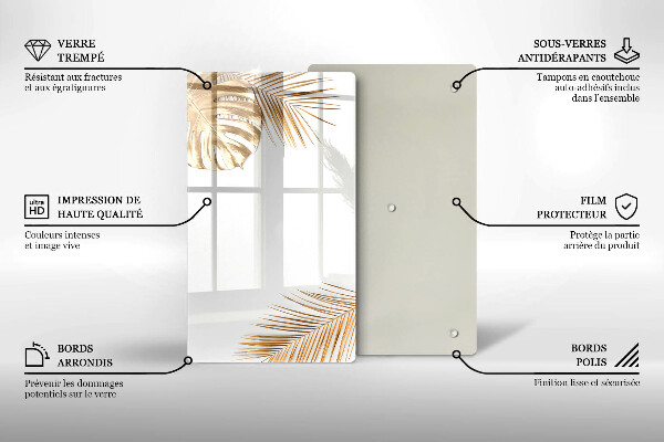 Proteção para placa de indução Folhas douradas