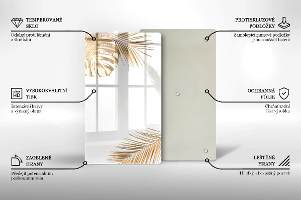 Proteção para placa de indução Folhas douradas