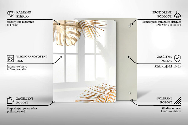 Proteção para placa de indução Folhas douradas