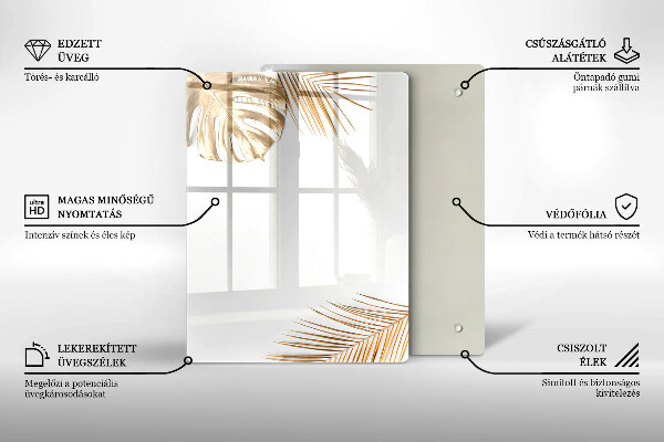 Proteção para placa de indução Folhas douradas