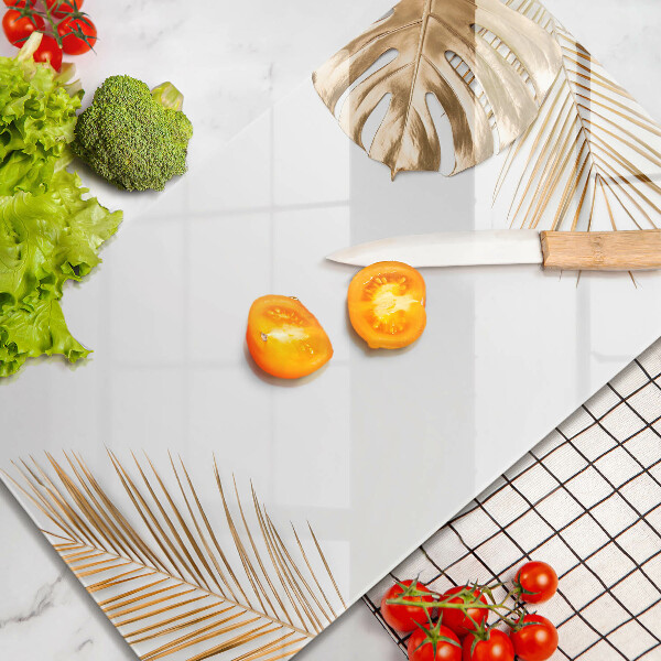 Proteção para placa de indução Folhas douradas