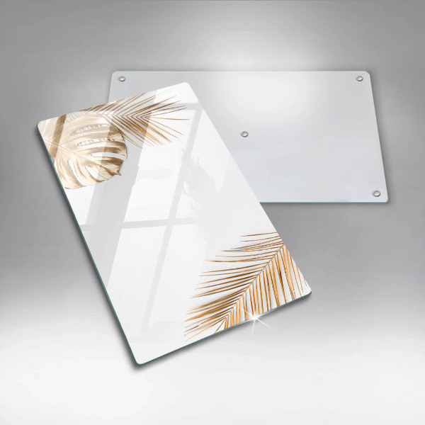 Proteção para placa de indução Folhas douradas