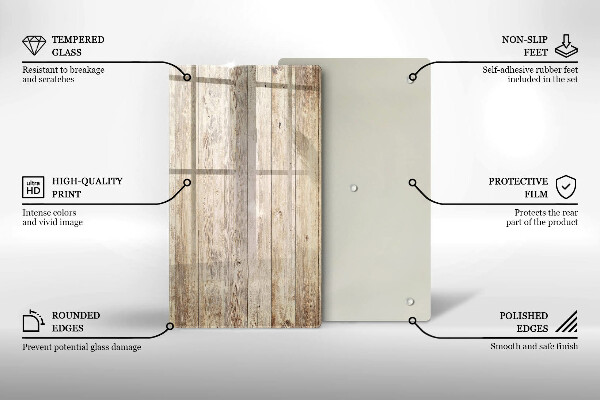 Protetor de placa de indução Tábuas de madeira