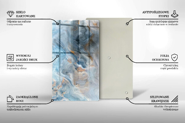 Protetor de bancada Textura de mármore