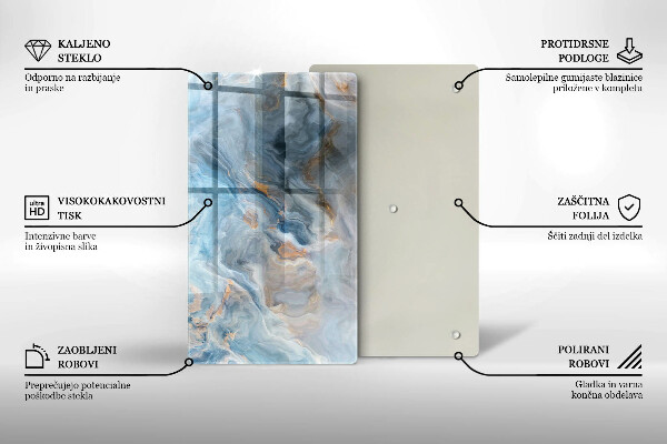 Protetor de bancada Textura de mármore