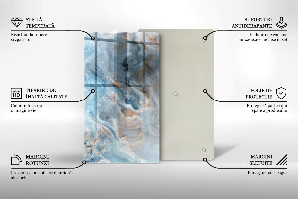 Protetor de bancada Textura de mármore