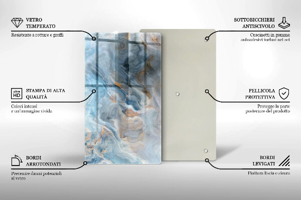 Protetor de bancada Textura de mármore