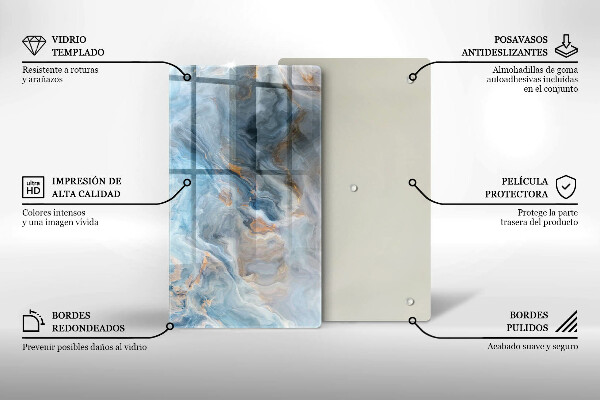 Protetor de bancada Textura de mármore