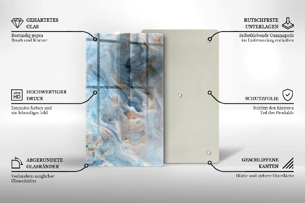 Protetor de bancada Textura de mármore