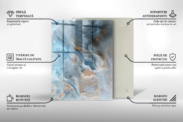 Protetor de bancada Textura de mármore