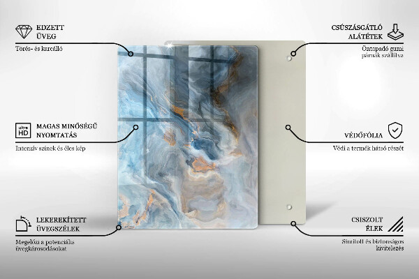 Protetor de bancada Textura de mármore