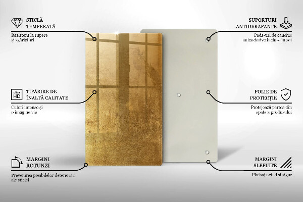 Proteção para placa de indução Fundo de textura dourada