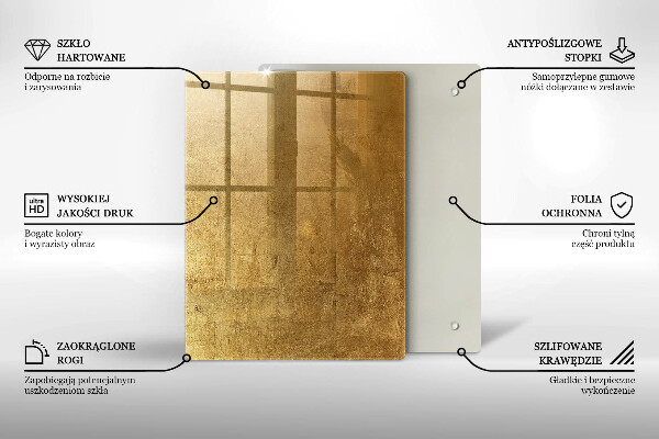 Proteção para placa de indução Fundo de textura dourada