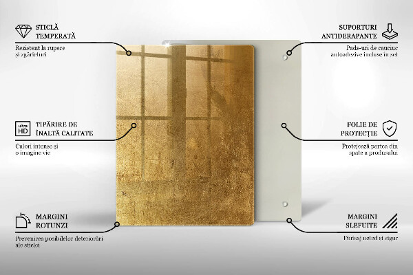 Proteção para placa de indução Fundo de textura dourada