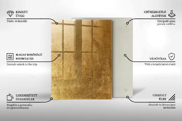 Proteção para placa de indução Fundo de textura dourada