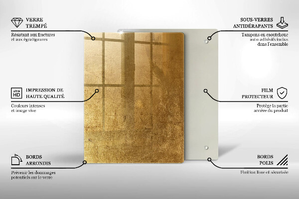 Proteção para placa de indução Fundo de textura dourada