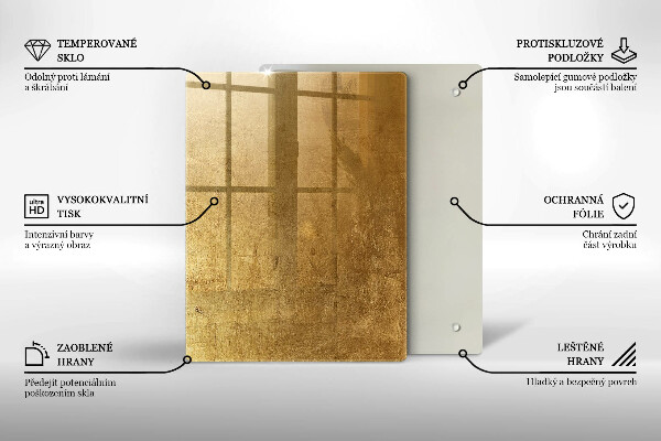 Proteção para placa de indução Fundo de textura dourada