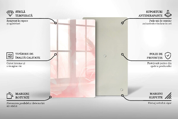 Protetor de bancada Fundo de rosas pastel