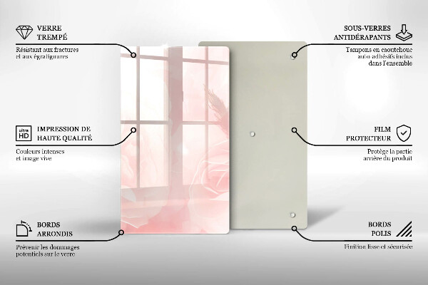 Protetor de bancada Fundo de rosas pastel