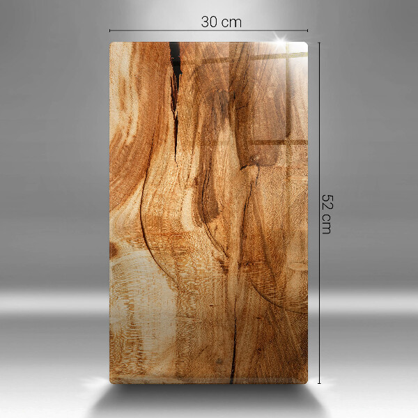 Proteção para placa de indução Textura de tábua de madeira