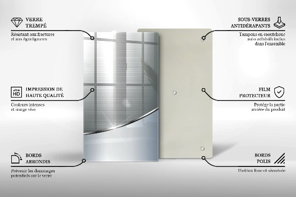 Proteção para placa de indução Padrão de abstração de metal