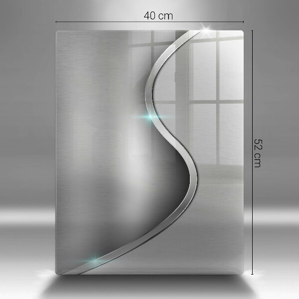 Protetor de bancada Metal prateado abstrato