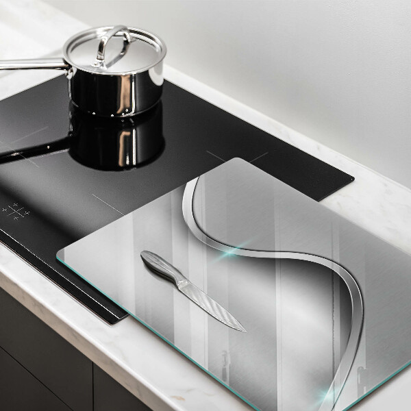 Protetor de bancada Metal prateado abstrato