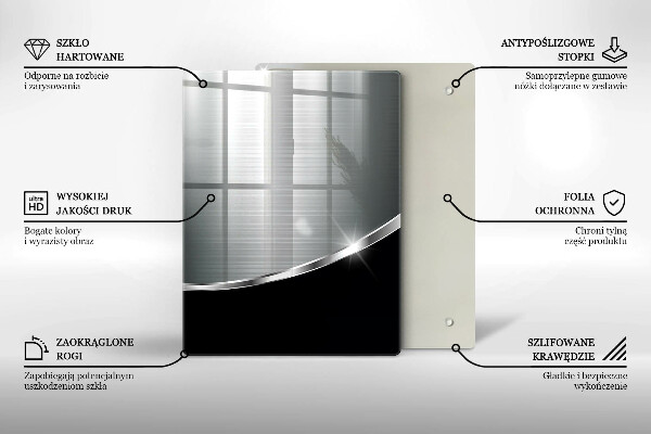 Protetor de placa de indução Abstração com metal