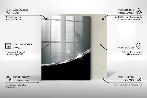 Protetor de placa de indução Abstração com metal