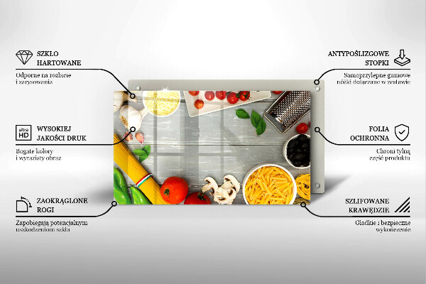 Tampa de parede para fogão a gás Comida de cozinha